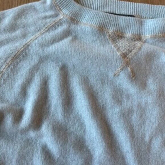 ** Alaskan Cashmere Boxy Crewneck Cashmere Sweater Blue Medium - Picture 8 of 8
